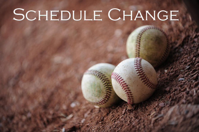 Baseball and Softball Postponed; Rescheduled For Tomorrow