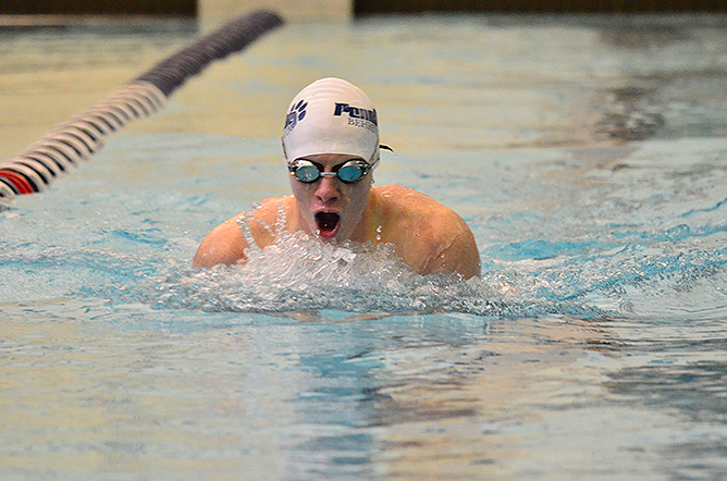 Simon Breaks School Record in the 200 Backstroke; Lions Swim Past Penn State Altoona