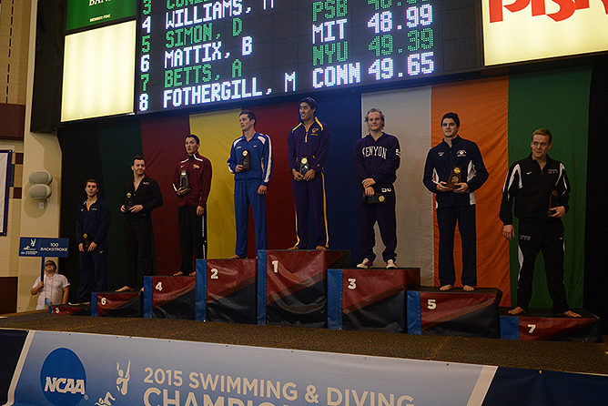 Simon Earns Best Finish in 100 Backstroke; All-American For Third Time