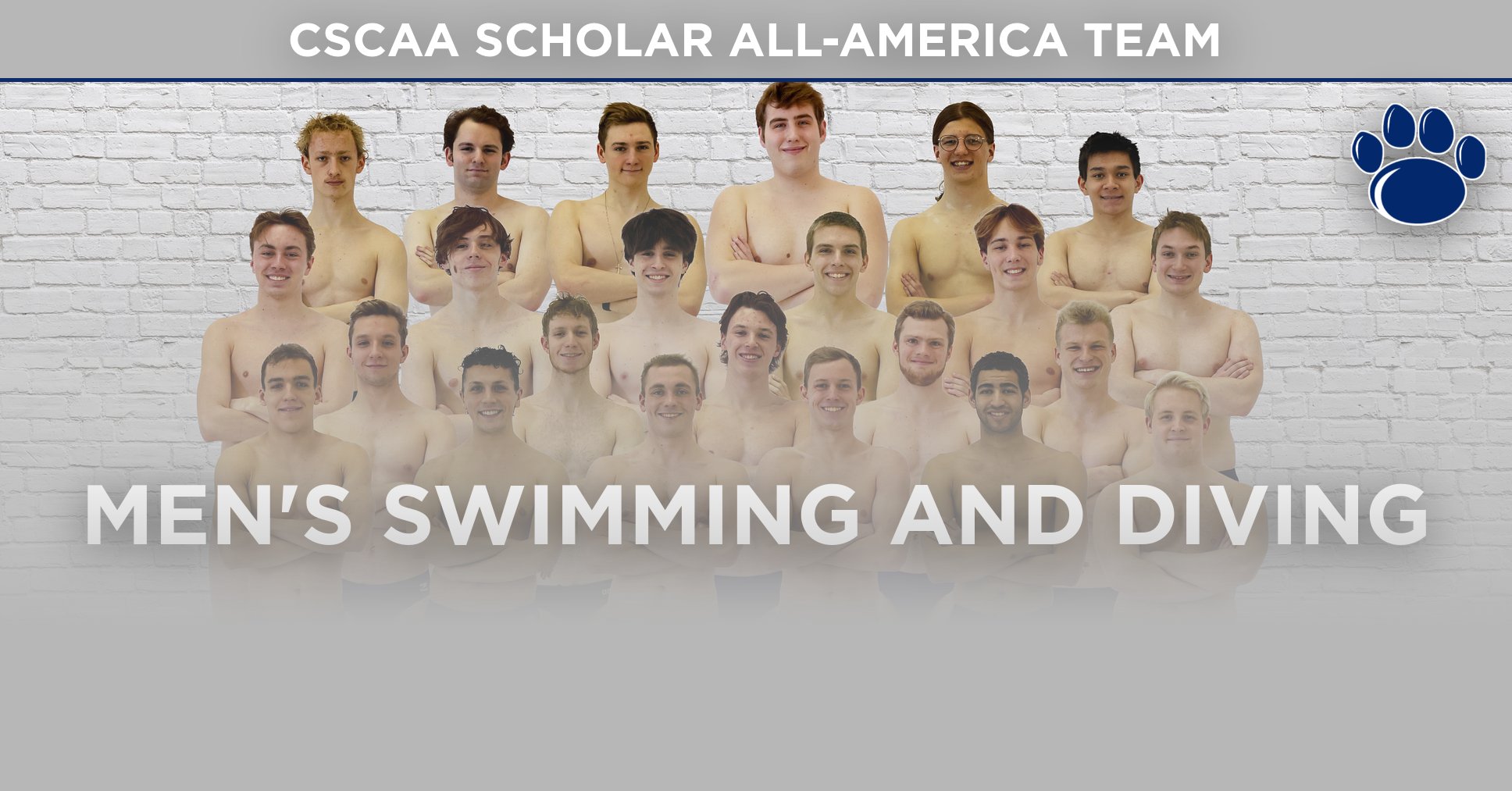Behrend Men's Swimming and Diving Honored For Academics