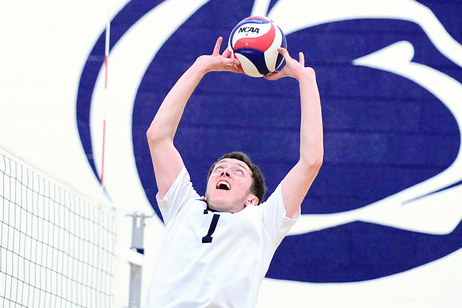 Men's Volleyball Upends D'Youville in Five