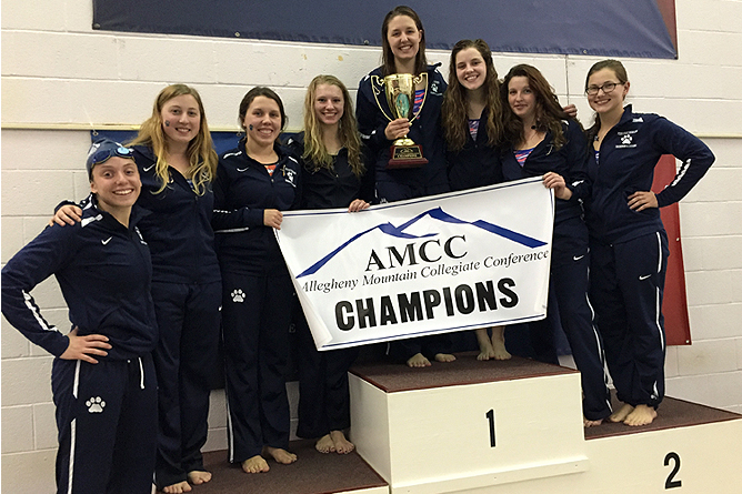 Women's Swimming and Diving Captures AMCC Title