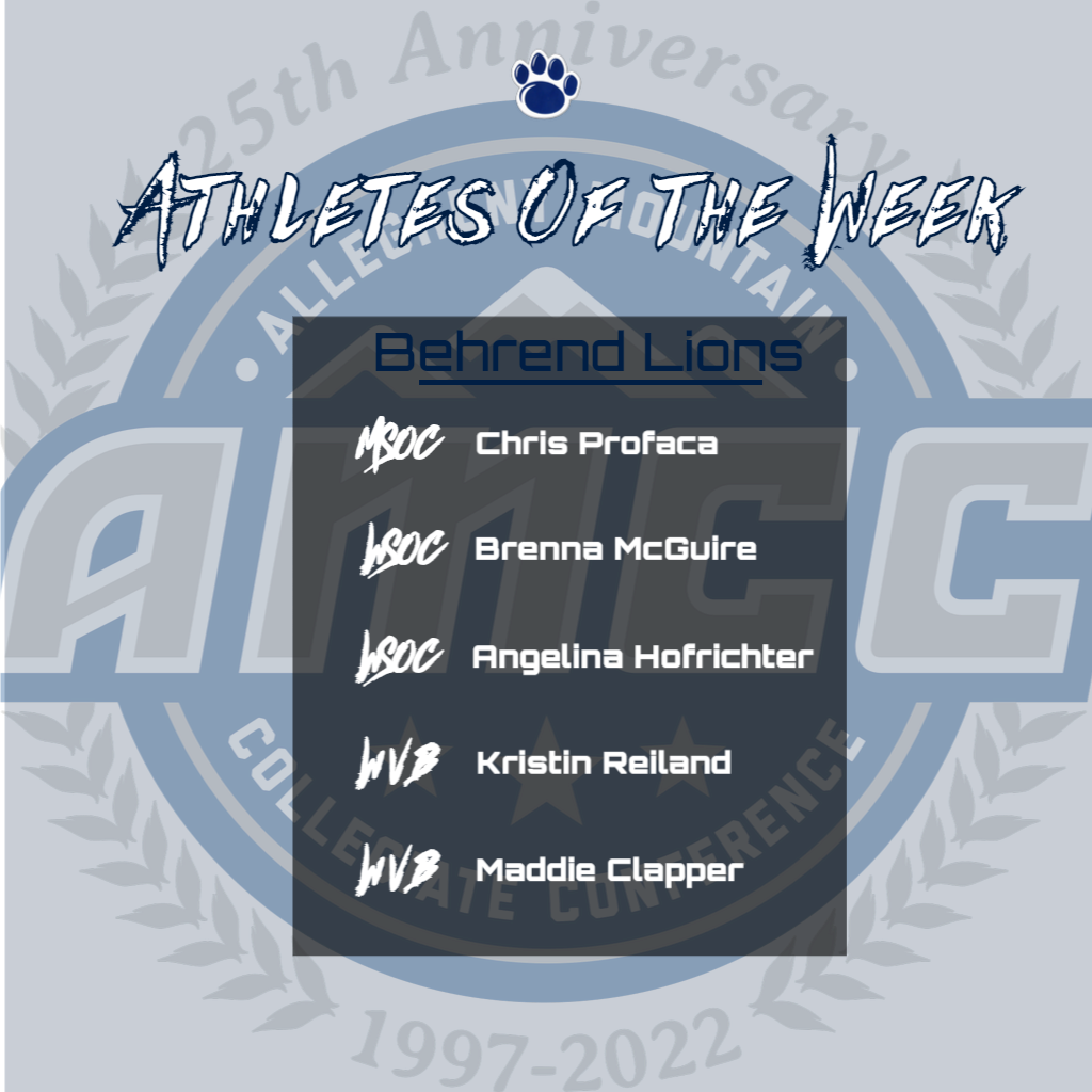 Five Named AMCC Athletes of the Week