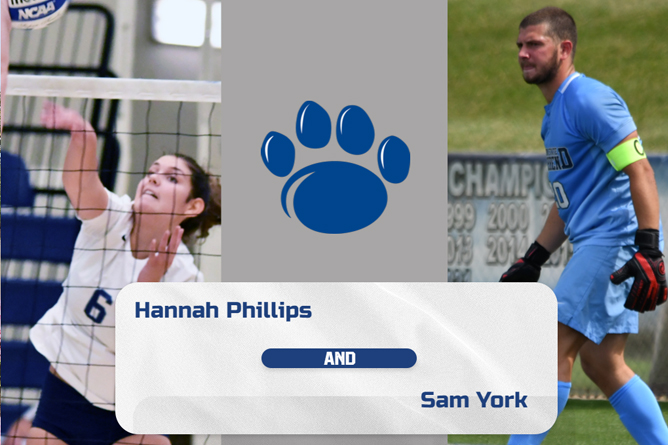 York, Phillips Named AMCC Athletes of the Week