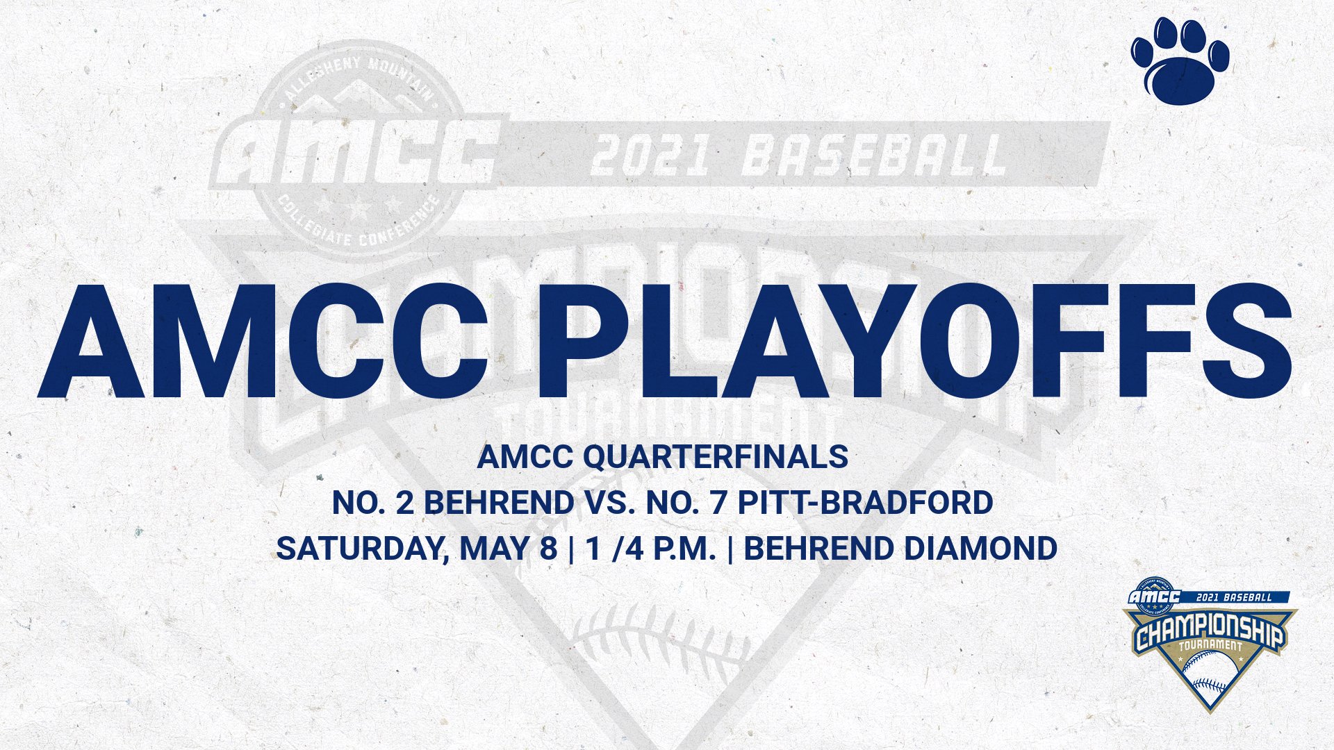 Behrend Baseball Hosts Pitt-Bradford in AMCC Quarterfinals Saturday