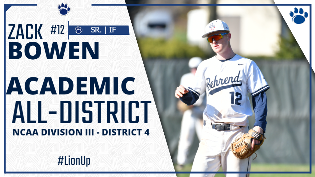 Zack Bowen Named to CoSIDA Academic All-District Team