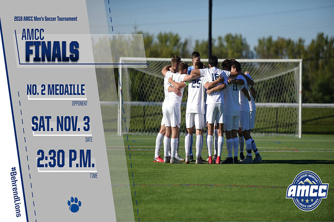 Men’s Soccer Faces Medaille in AMCC Championship Saturday