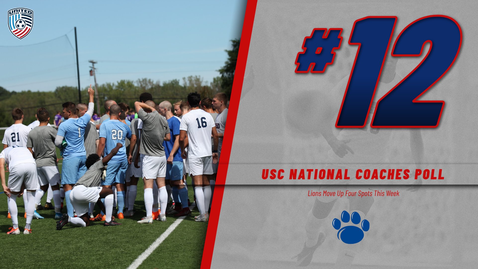 Men's Soccer Ranked 12th in USC Coaches Poll