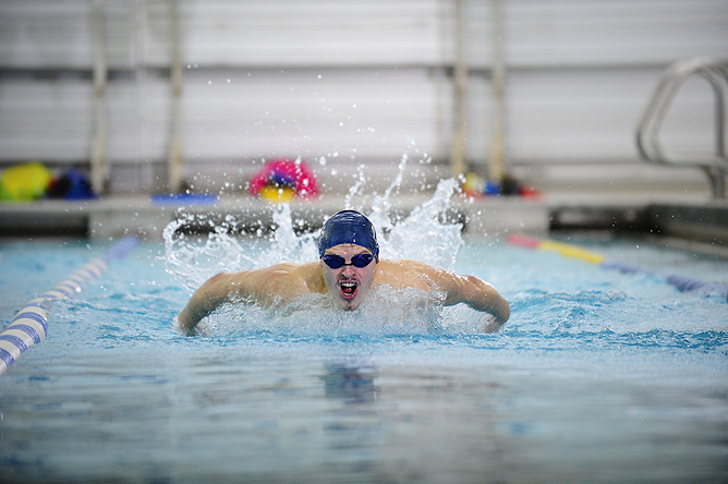 Men's Swimming and Diving Records First AMCC Win