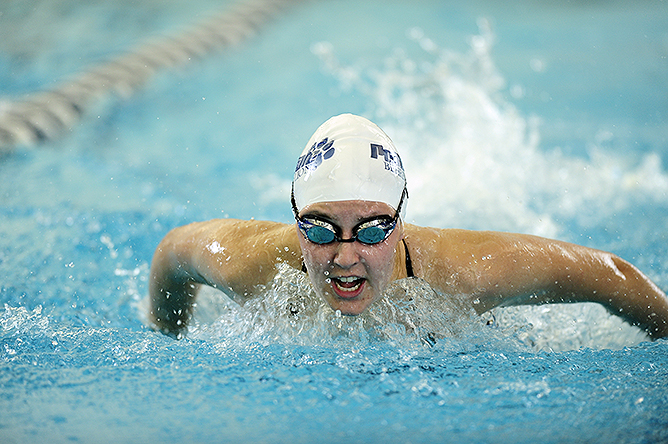 Lowery Leads Women's Swimming and Diving at AMCC Championships
