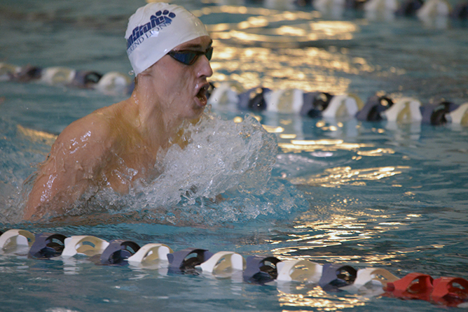 Bietz Swims NCAA B Cut Time; Men's Swimming and Diving Remains in First at Fredonia