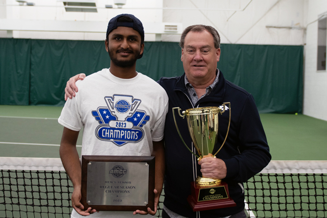 Nadikude Sweeps AMCC Men's Tennis Honors; Barger Named Coach of the Year
