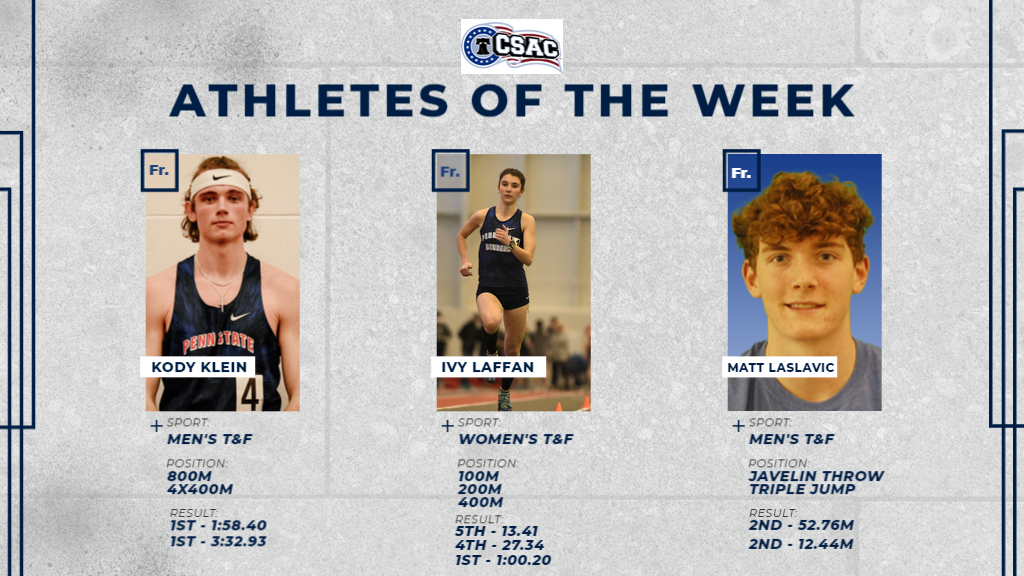 Three From Behrend Named CSAC Athletes of the Week