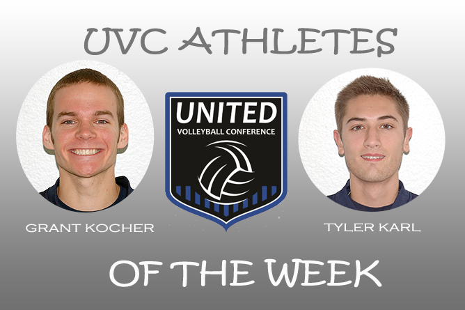 Kocher, Karl Named UVC Athletes of the Week