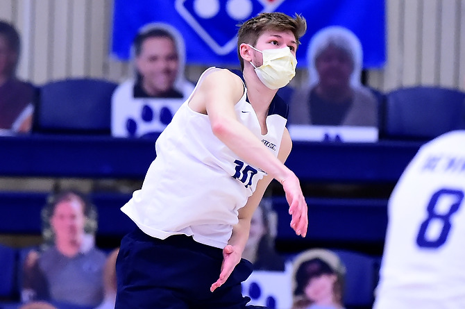 Behrend Men's Volleyball Falls to Geneva in AMCC Match of the Week