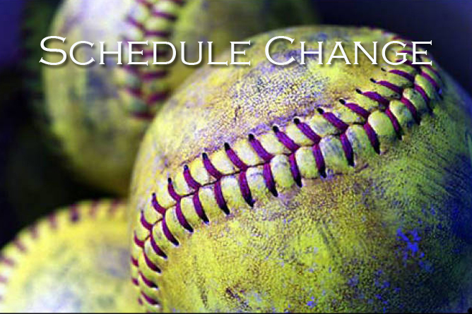 Softball Schedule Changes