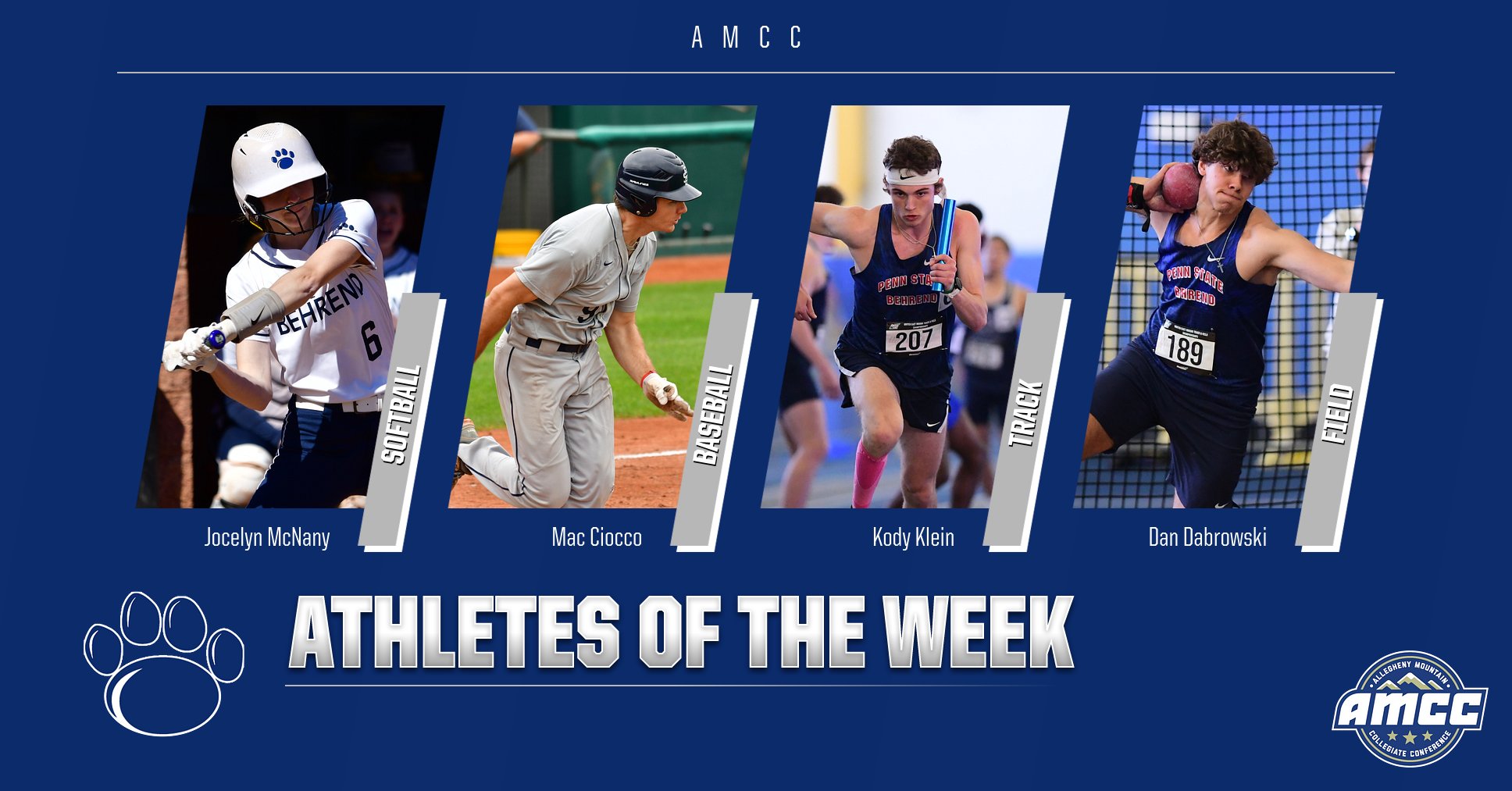Four Behrend Student-Athletes Tabbed As Conference Players of the Week