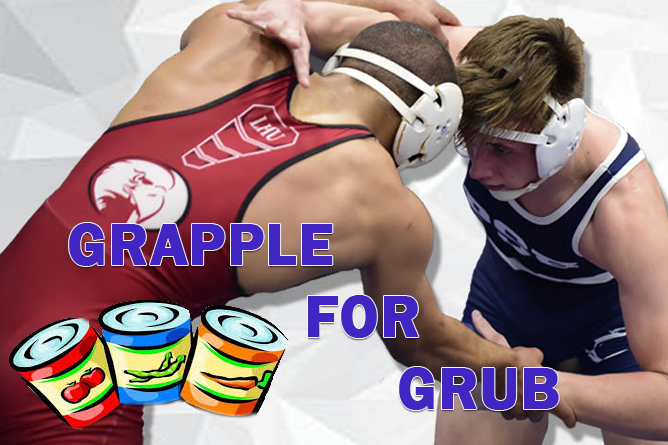 Wrestlers Participate in Grapple For Grub