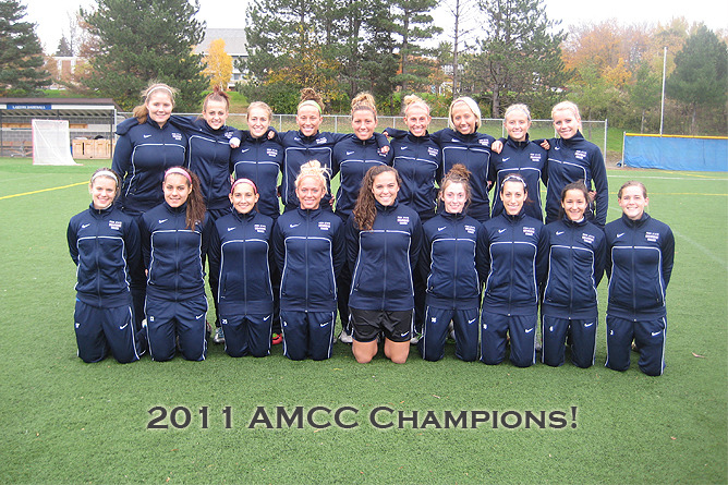 Lucky Number Seven: Women's Soccer Wins AMCC Championship in Penalty Kicks