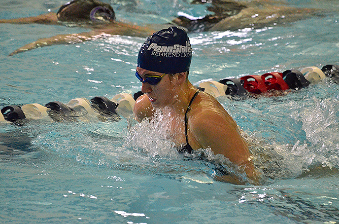 Horn Shines at AMCC Swimming and Diving Championships