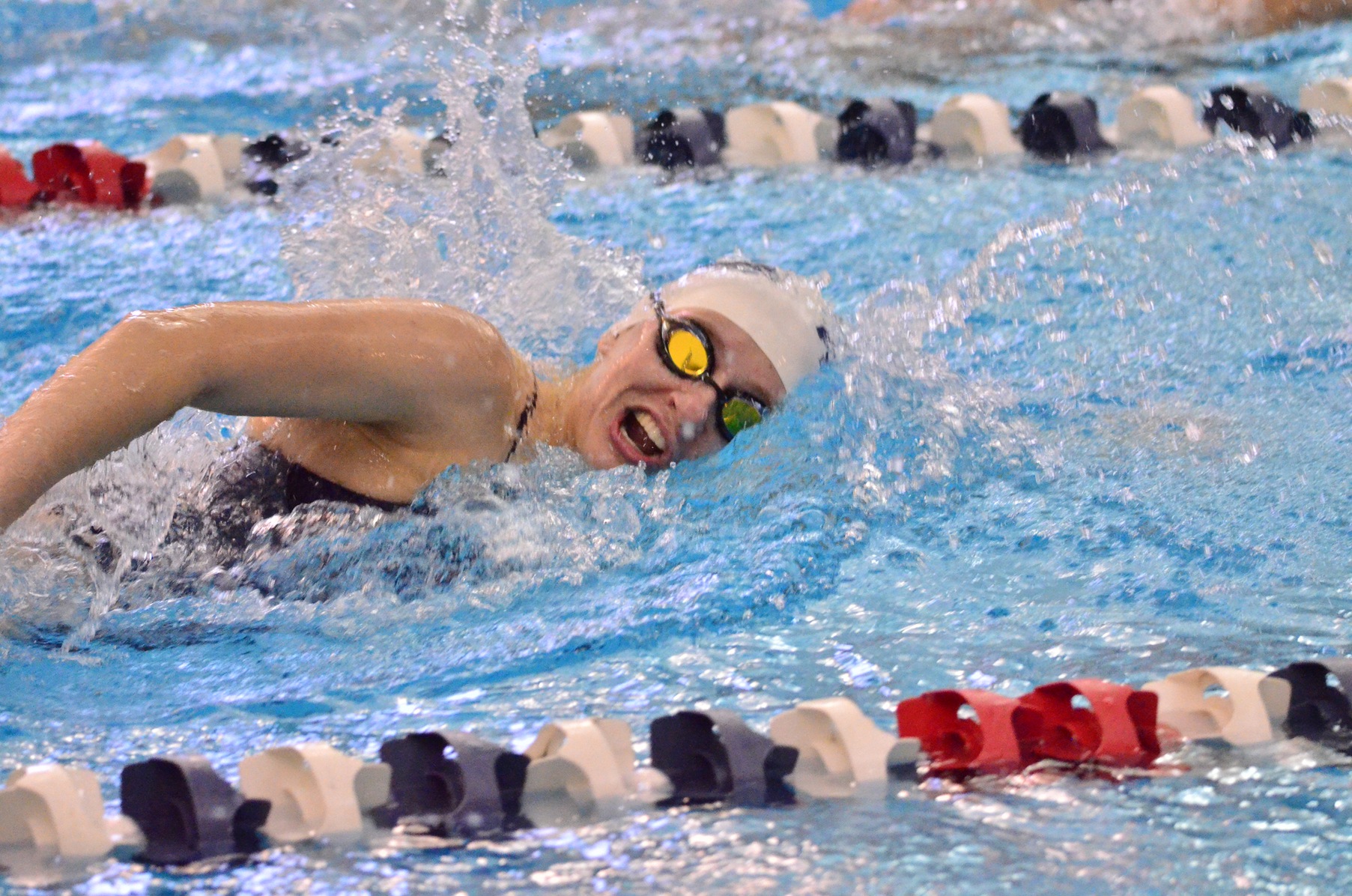 Women's Swimming and Diving Battling at AMCC Championships