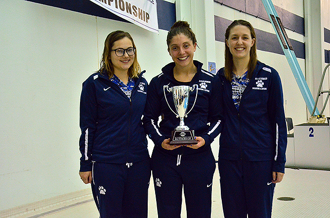 Women's Swimming Places Second at AMCC Championships; Lowery Swimmer of the Year