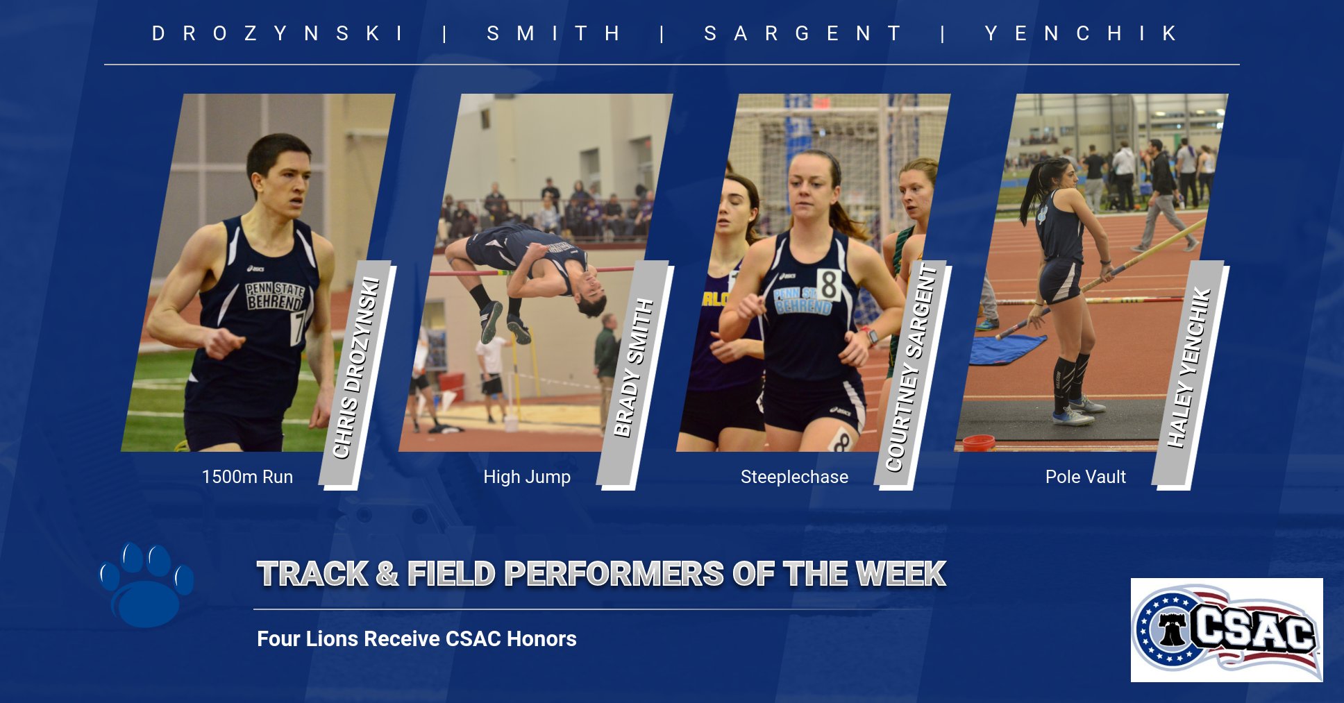 Four Named CSAC Athletes of the Week