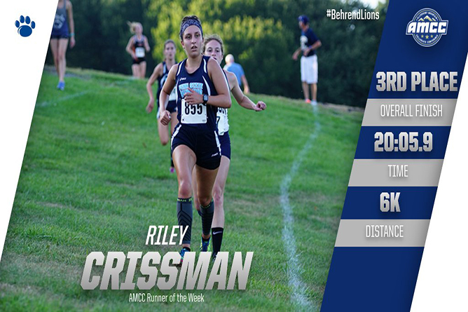 Riley Crissman Named AMCC Runner of the Week