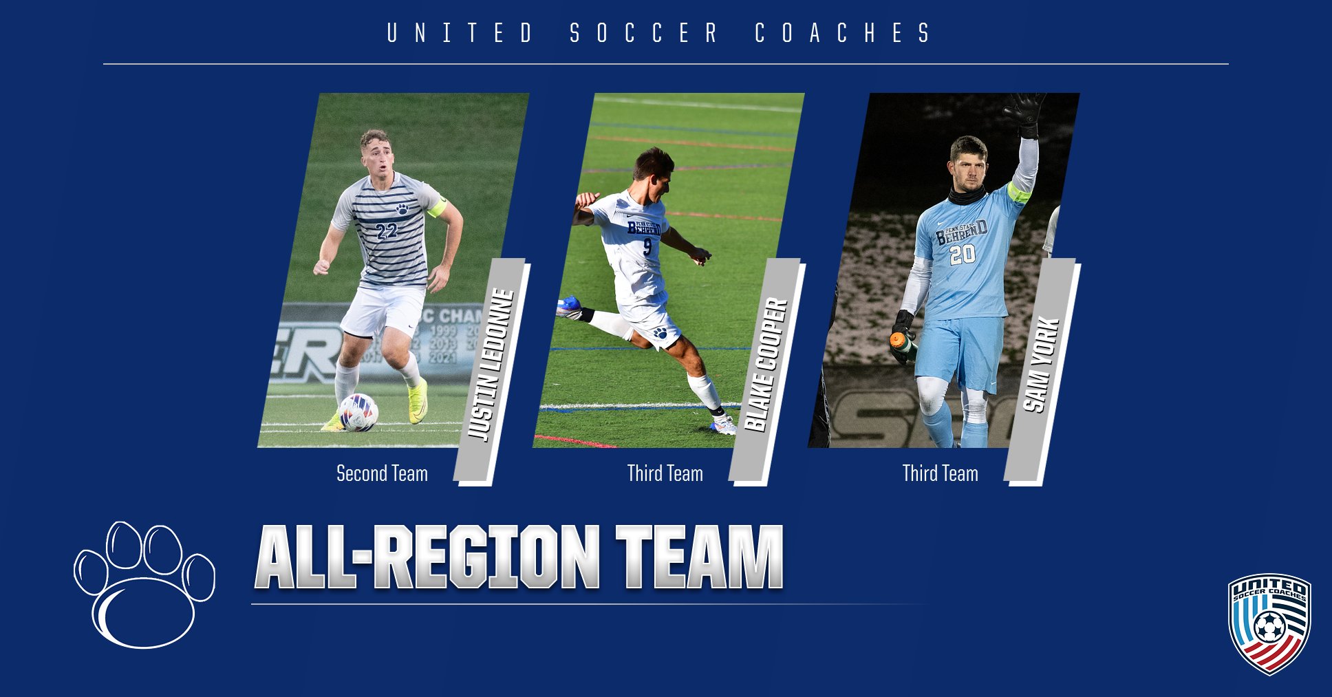 Men’s Soccer Trio Named To All-Region Team