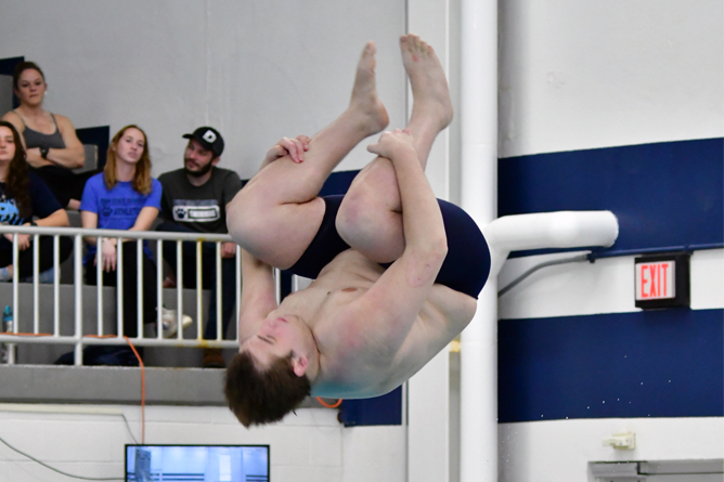Behrend Men's Swimming and Diving in Fourth at Allegheny Empire Championships