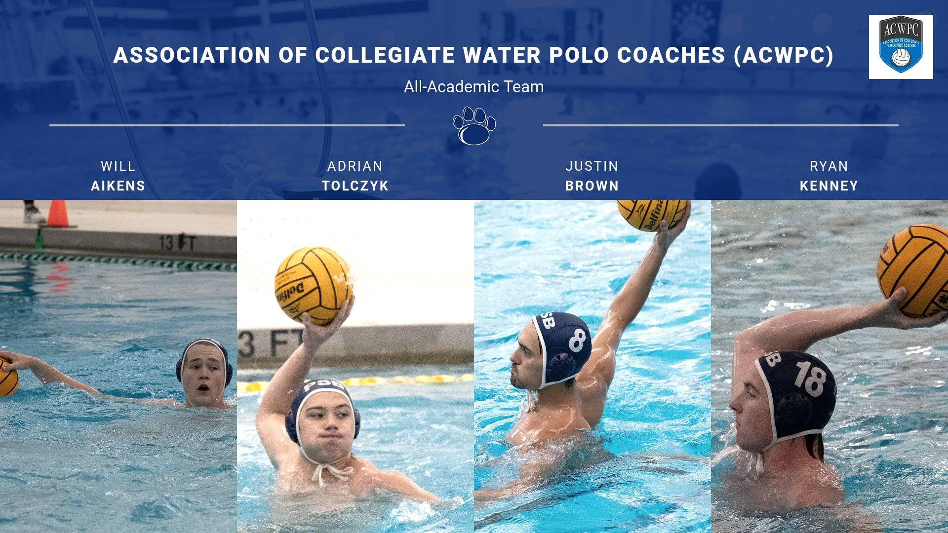 Men’s Water Polo Lands Four Athletes on ACWPC All-Academic Team