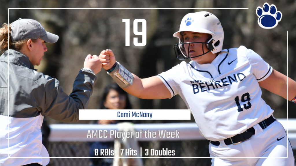 Cami McNany Named AMCC Softball Player of the Week