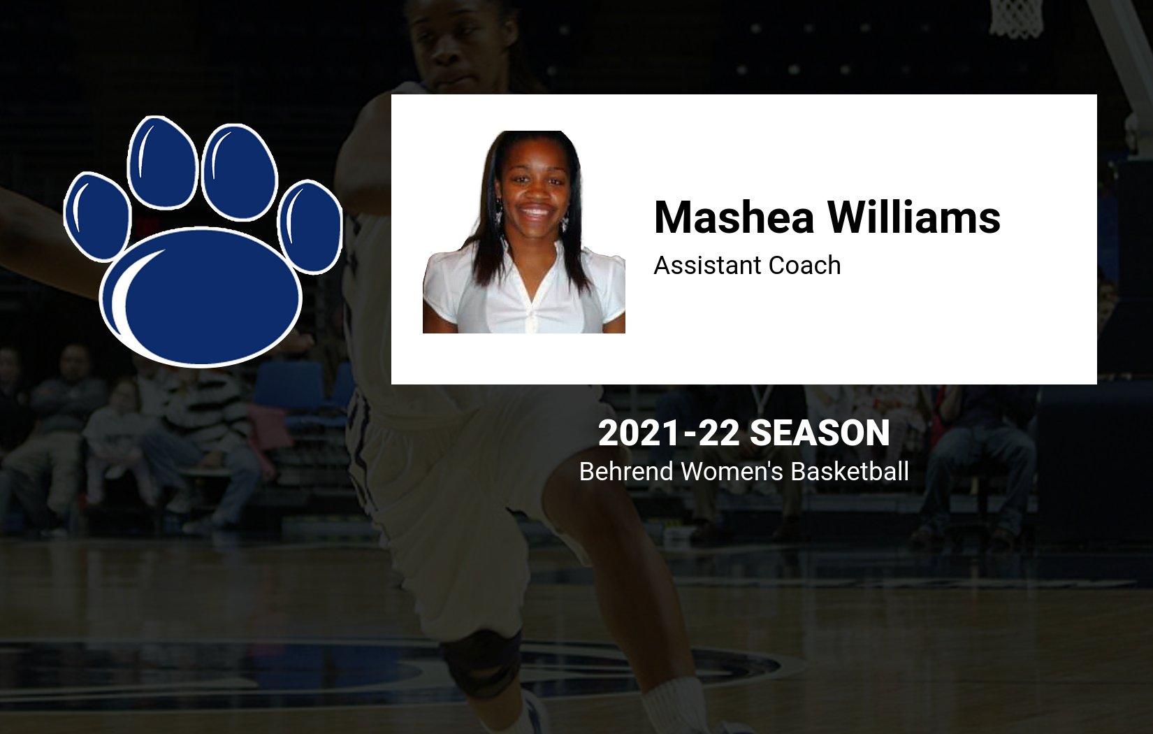 Williams Named Assistant Women's Basketball Coach